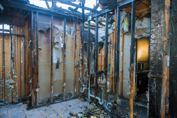 Professional Fire Damage Repair technician working in Morehead City, NC